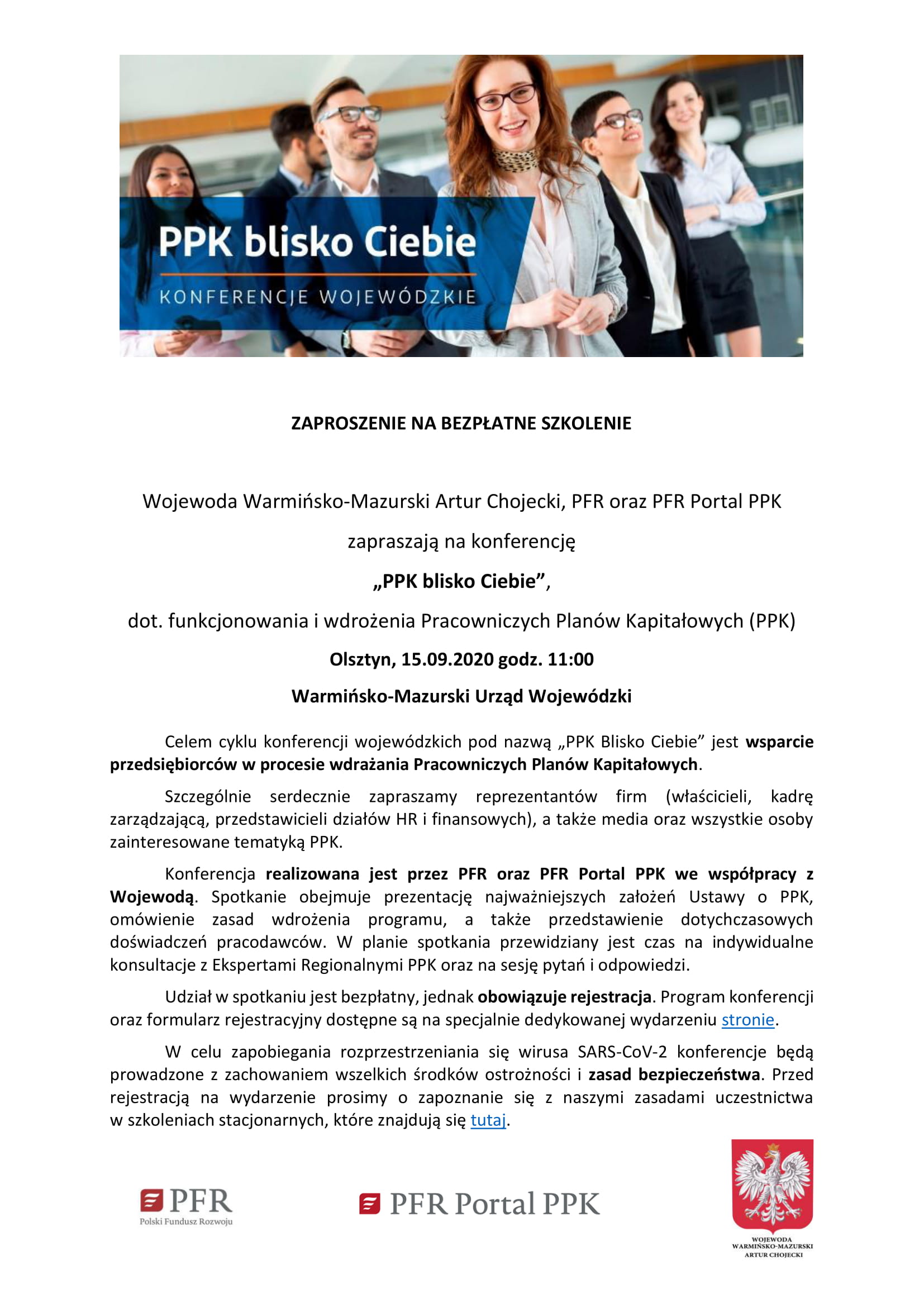 Zaproszenie od Wojewody Warmińsko Mazurskiego 1