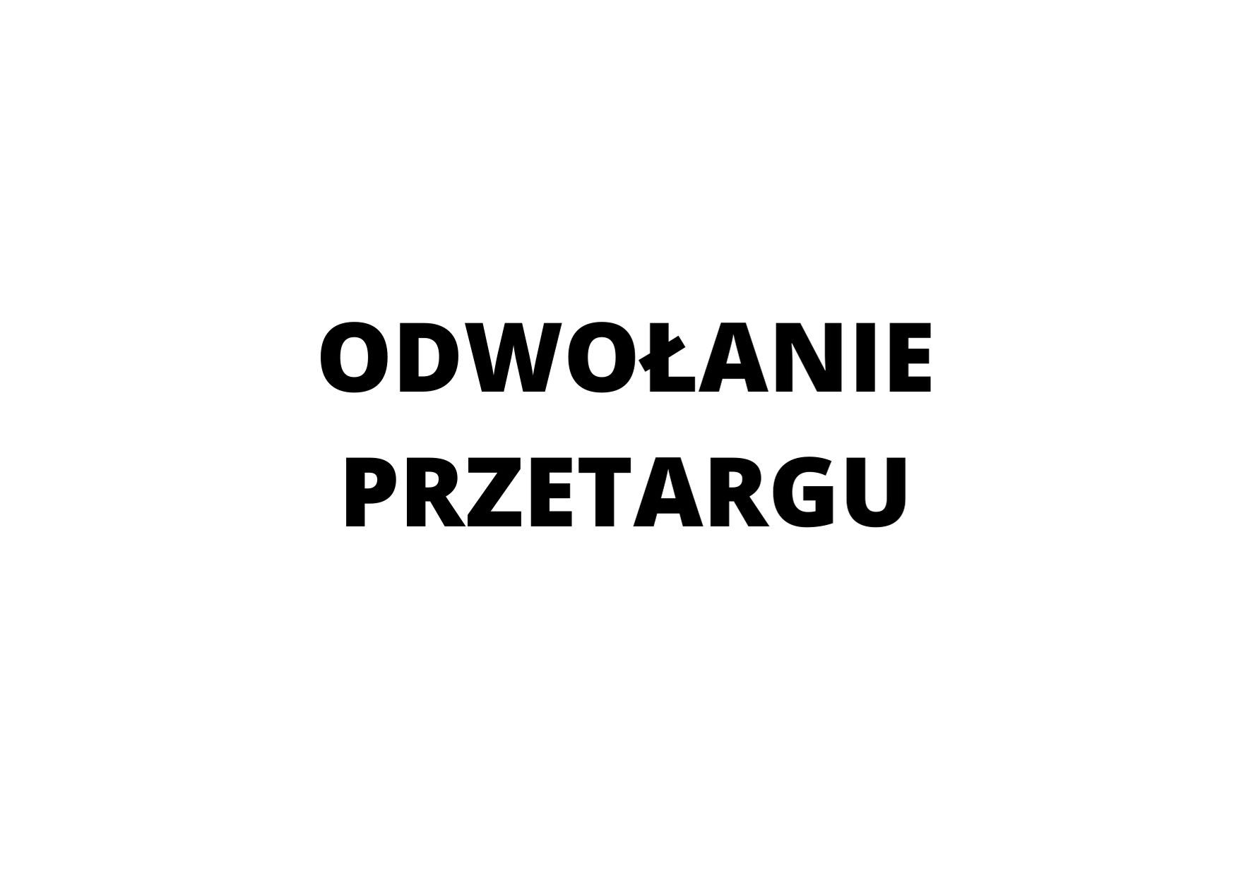 odwołanie przetargu s