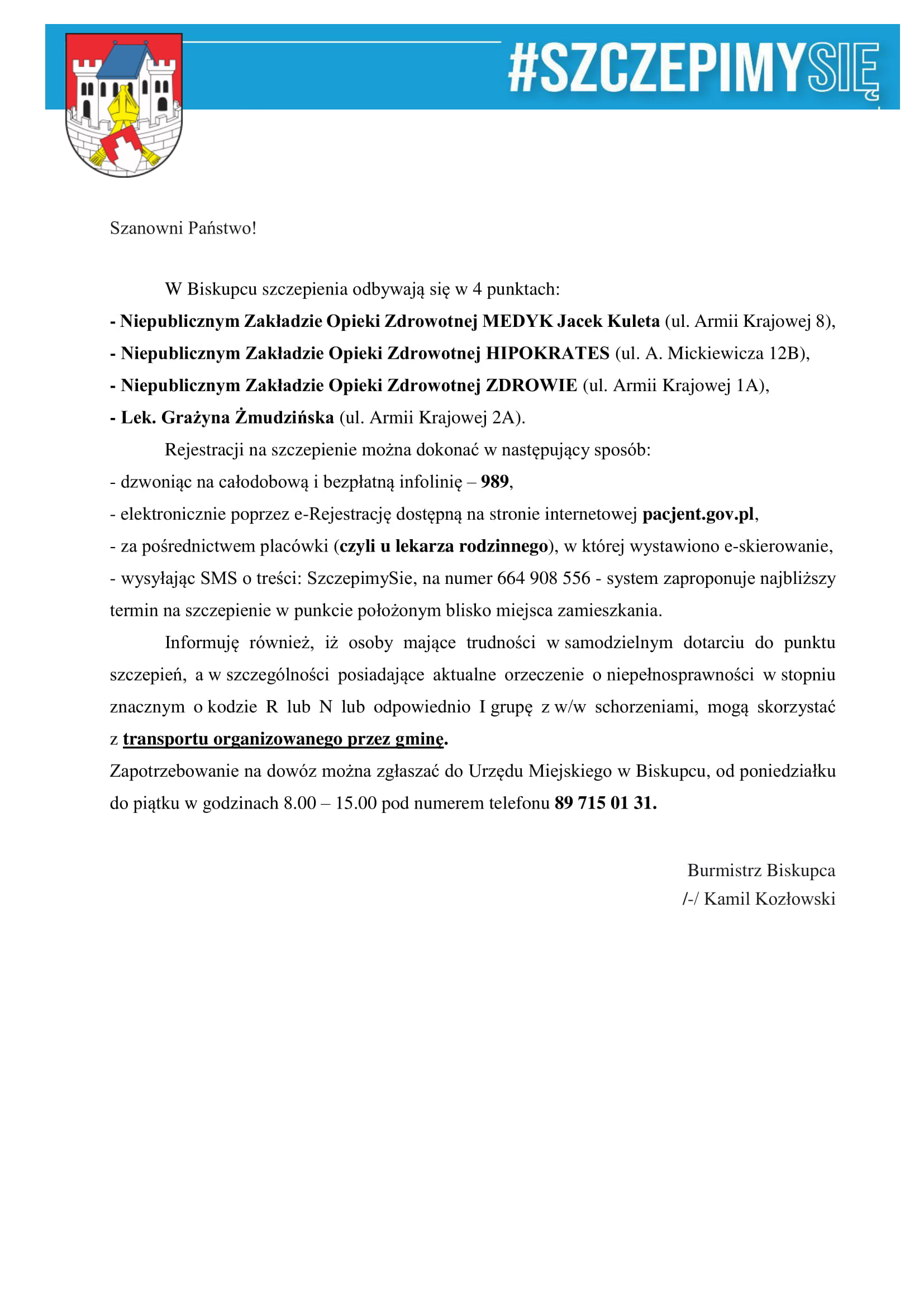 informacja szczepienia w tablice 1