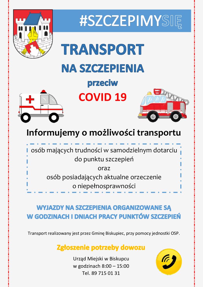 Plakat Transport na szczepienie 2